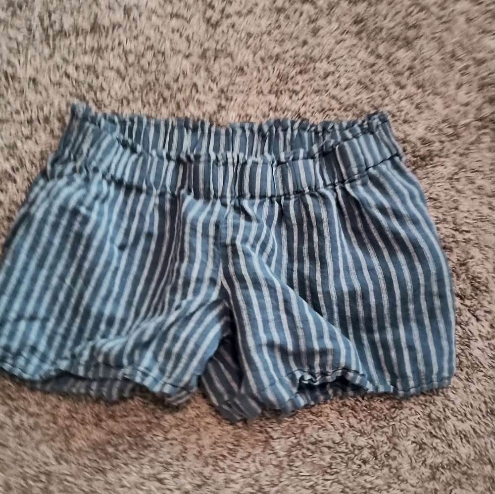 Hatch Blue and White Striped Women’s Shorts